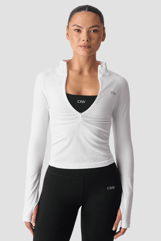 Smooth Seamless 1/2 Zip LS W